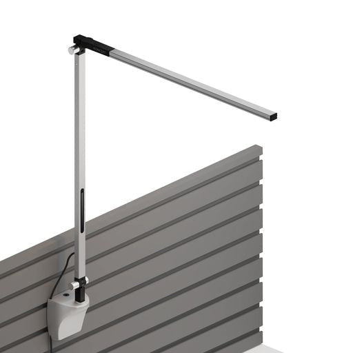 Z-Bar Solo Desk Lamp with slatwall mount (Cool Light; Silver) - Wall Sconces