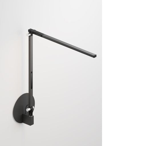 Z-Bar Solo mini Desk Lamp with hardwire wall mount (Cool Light; Metallic Black) - Wall Sconces