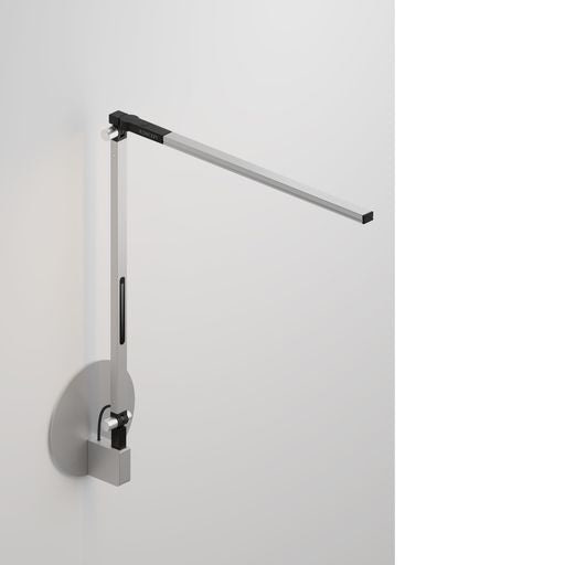 Z-Bar Solo mini Desk Lamp with hardwire wall mount (Cool Light; Silver) - Wall Sconces