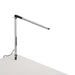 Z-Bar Solo mini Desk Lamp with through-table mount (Cool Light; Silver) - Desk Lamps