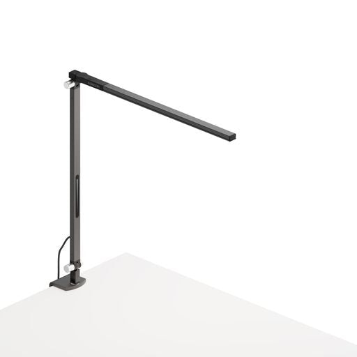 Z-Bar Solo mini Desk Lamp with two-piece desk clamp (Warm Light; Metallic Black) - Desk Lamps