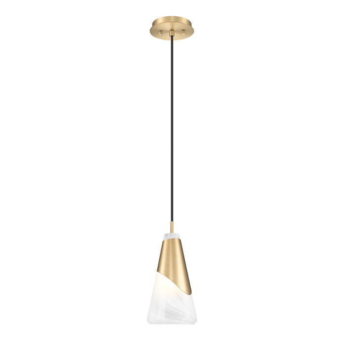 Z-Lite Aimie 1 Light Cord Pendant (13’’ Shade) - Modern Gold