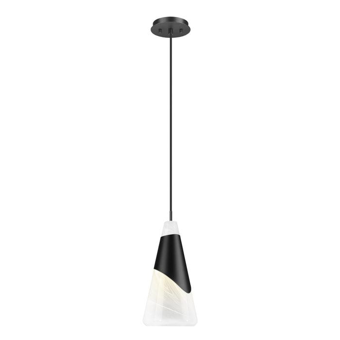 Z-Lite Aimie 1 Light Cord Pendant (15’’ Shade) - Matte Black