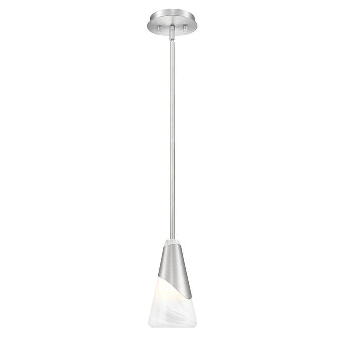 Z-Lite Aimie 1 Light Stem Pendant (13’’ Shade) - Brushed Nickel