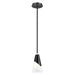 Z-Lite Aimie 1 Light Stem Pendant (13’’ Shade) - Matte Black