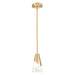 Z-Lite Aimie 1 Light Stem Pendant (13’’ Shade) - Modern Gold