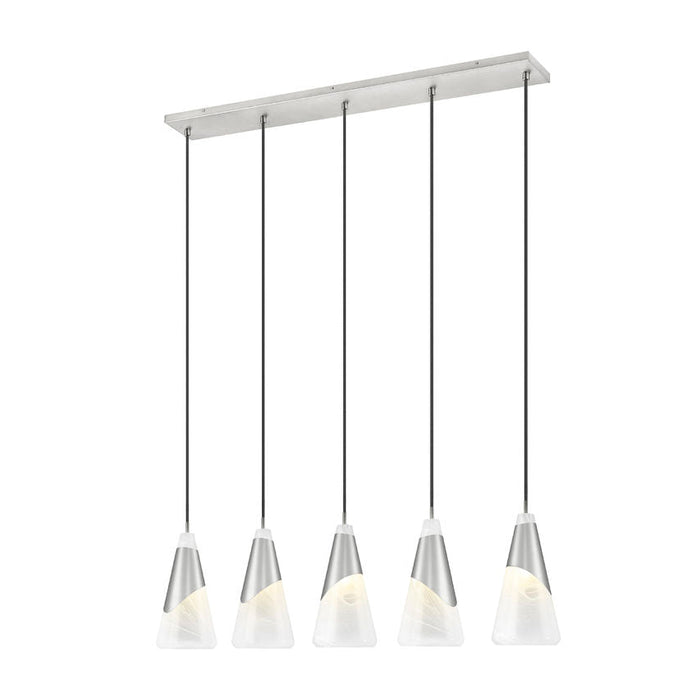 Z-Lite Aimie 5 Light Linear Pendant - Brushed Nickel - 15