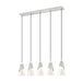 Z-Lite Aimie 5 Light Linear Pendant - Brushed Nickel - 15