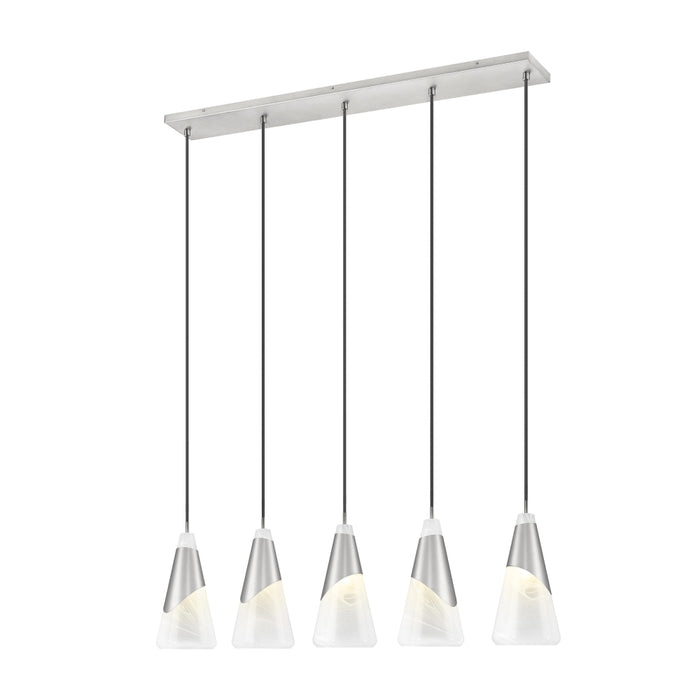 Z-Lite Aimie 5 Light Linear Pendant - Brushed Nickel