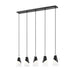 Z-Lite Aimie 5 Light Linear Pendant - Matte Black - 13