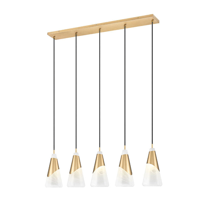 Z-Lite Aimie 5 Light Linear Pendant - Modern Gold - 15
