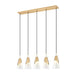 Z-Lite Aimie 5 Light Linear Pendant - Modern Gold - 15