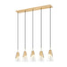 Z-Lite Aimie 5 Light Linear Pendant - Modern Gold