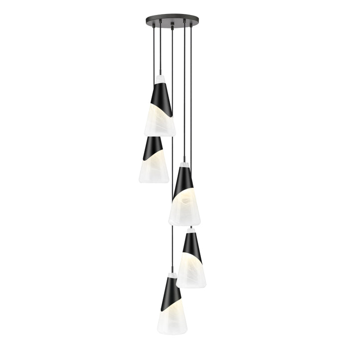 Z-Lite Aimie 5 Light Multi-Light Pendant - Matte Black