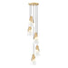 Z-Lite Aimie 5 Light Multi-Light Pendant - Modern Gold