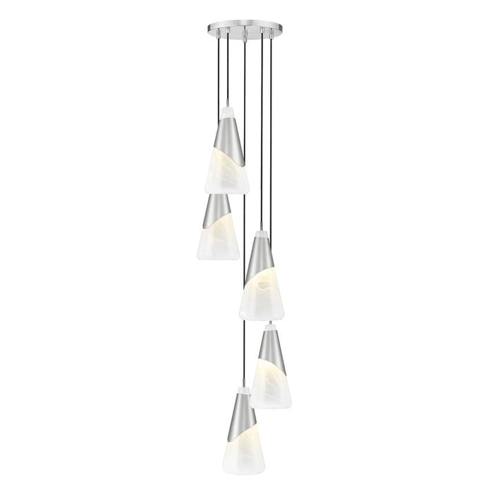 Z-Lite Aimie 5 Light Round Pendant - Brushed Nickel
