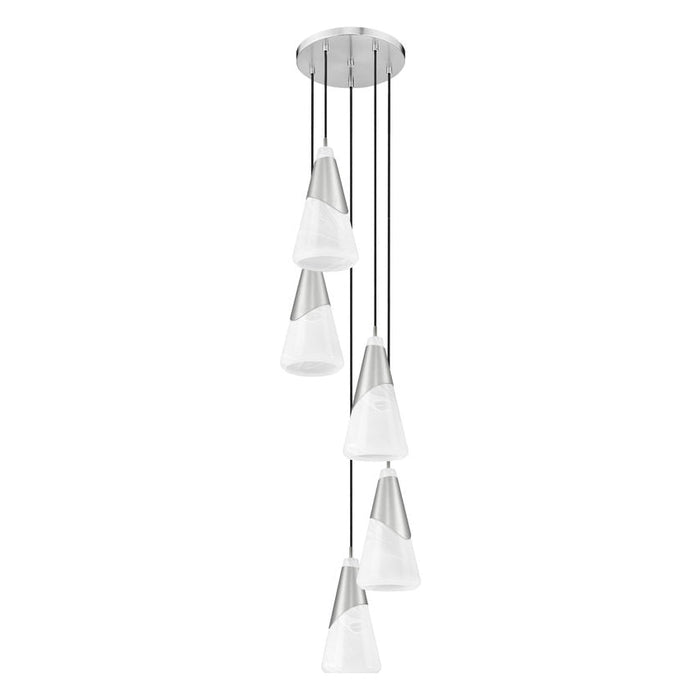 Z-Lite Aimie 5 Light Round Pendant - Brushed Nickel