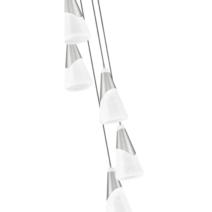 Z-Lite Aimie 5 Light Round Pendant - Brushed Nickel