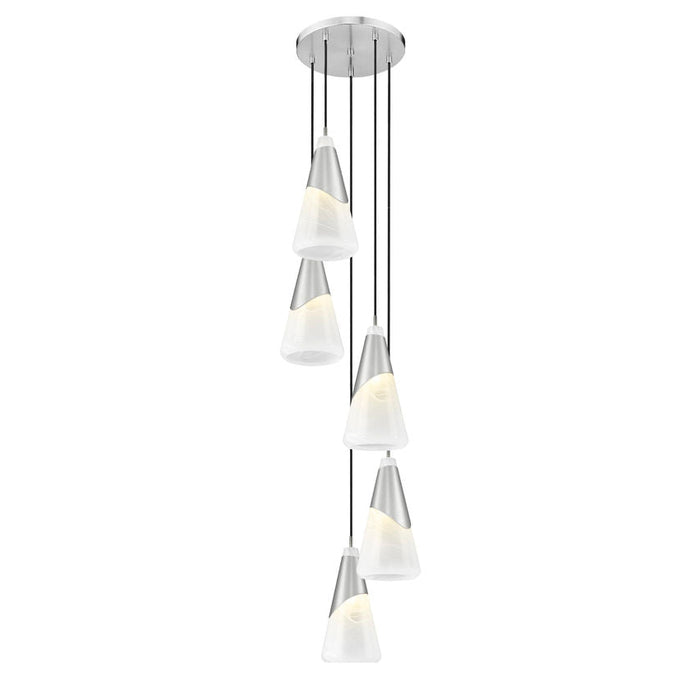 Z-Lite Aimie 5 Light Round Pendant - Brushed Nickel