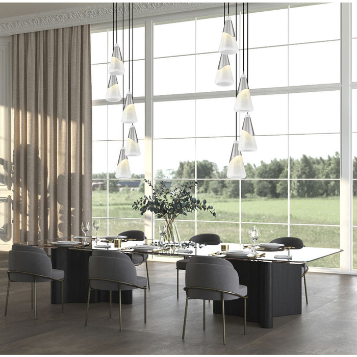 Z-Lite Aimie 5 Light Round Pendant - Brushed Nickel