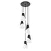 Z-Lite Aimie 5 Light Round Pendant - Matte Black