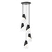 Z-Lite Aimie 5 Light Round Pendant - Matte Black