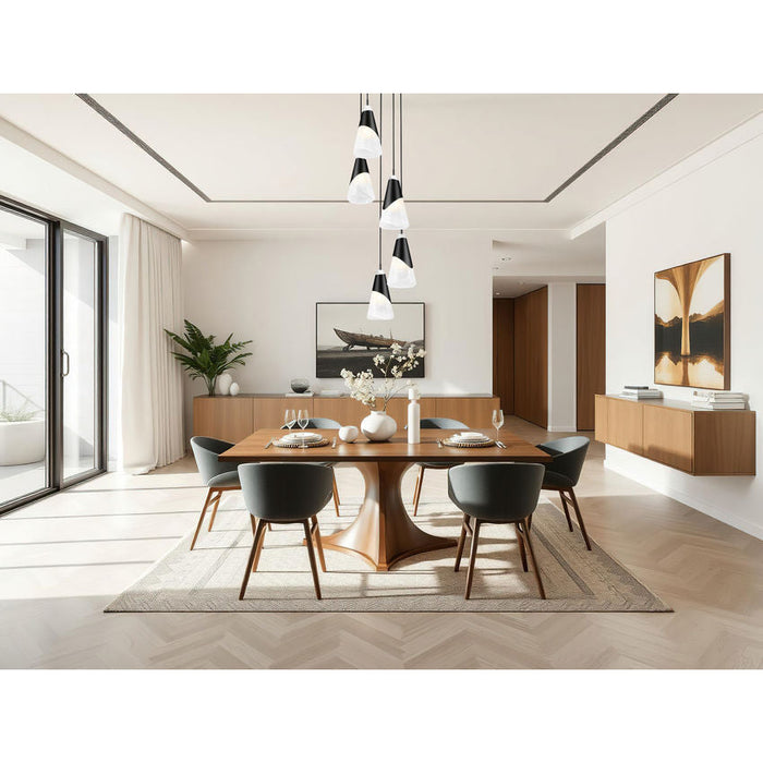 Z-Lite Aimie 5 Light Round Pendant - Matte Black