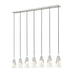 Z-Lite Aimie 7 Light Linear Pendant - Brushed Nickel - 15