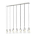 Z-Lite Aimie 7 Light Linear Pendant - Brushed Nickel