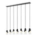 Z-Lite Aimie 7 Light Linear Pendant - Matte Black - 15