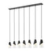 Z-Lite Aimie 7 Light Linear Pendant - Matte Black