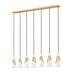 Z-Lite Aimie 7 Light Linear Pendant - Modern Gold - 15