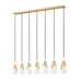 Z-Lite Aimie 7 Light Linear Pendant - Modern Gold