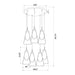 Z-Lite Aimie 7 Light Multi-Light Pendant (13’’ Shade) — Brushed Nickel - Pendants