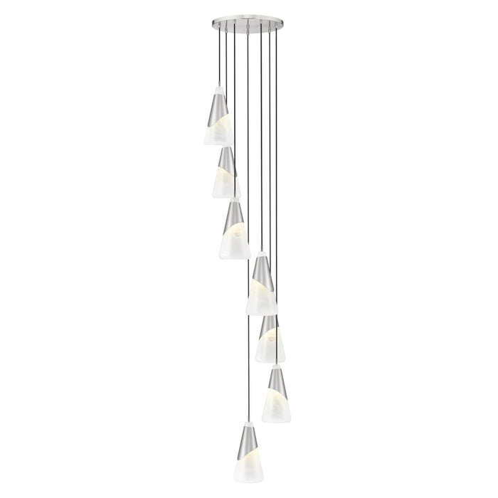 Z-Lite Aimie 7 Light Multi-Light Pendant (15’’ Shade) - Brushed Nickel