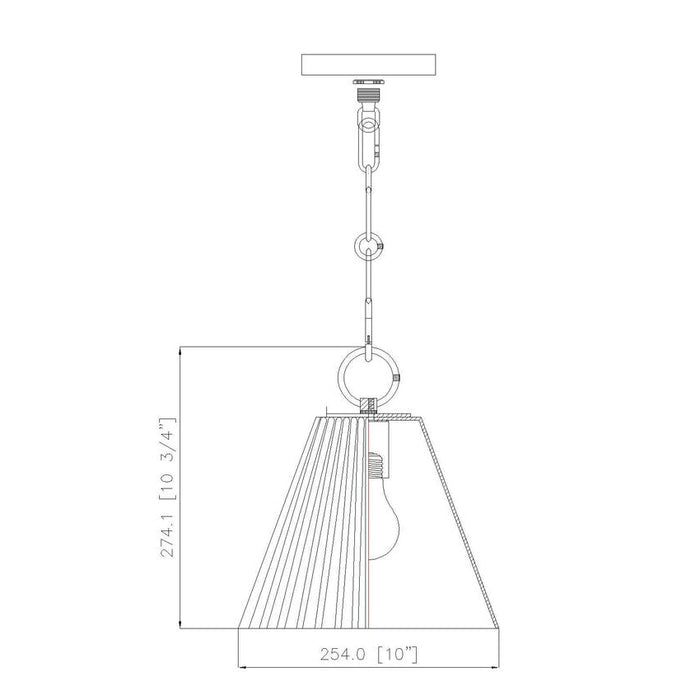 Z-Lite Alaric Pendant Matte Black 1 Light 10 Inch 3042P10-MB | theLightShop