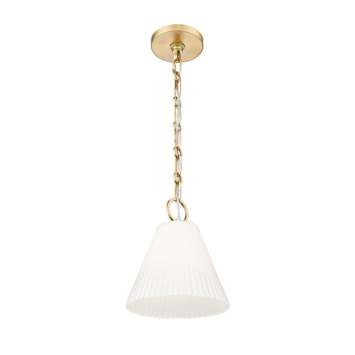 Z-Lite Alaric Pendant Modern Gold 1 Light 10 Inch 3042P10-MGLD | theLightShop