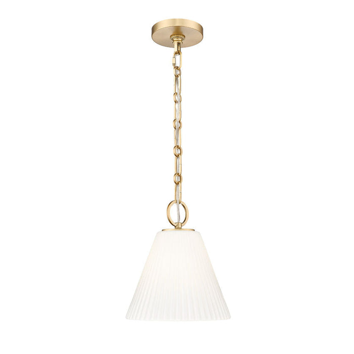 Z-Lite Alaric Pendant Modern Gold 1 Light 10 Inch 3042P10-MGLD | theLightShop