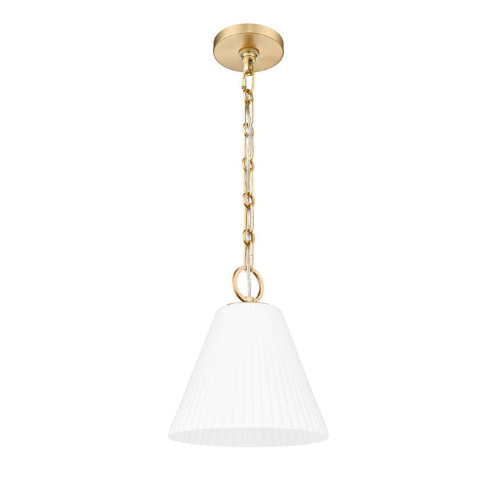 Z-Lite Alaric Pendant Modern Gold 1 Light 10 Inch 3042P10-MGLD | theLightShop