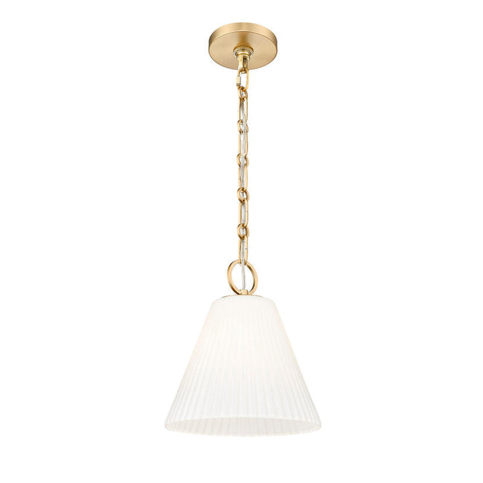 Z-Lite Alaric Pendant Modern Gold 1 Light 10 Inch 3042P10-MGLD | theLightShop