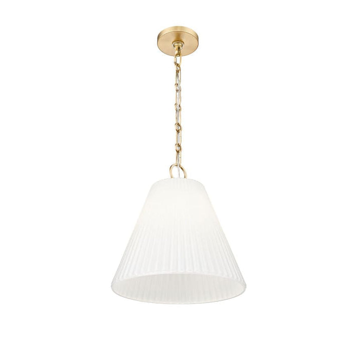 Z-Lite Alaric Pendant Modern Gold 1 Light 14 Inch 3042P14-MGLD | theLightShop