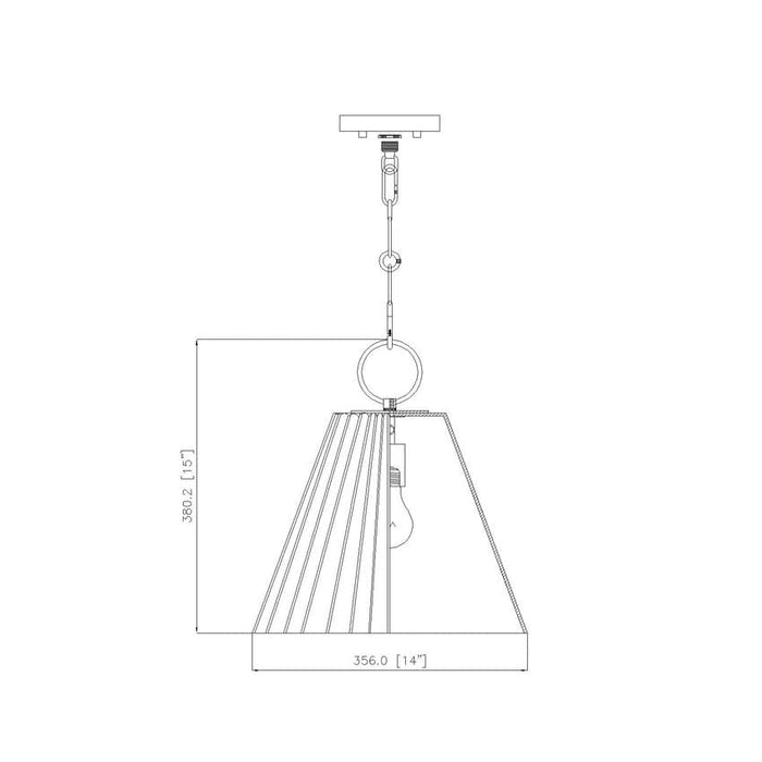 Z-Lite Alaric Pendant Modern Gold 1 Light 14 Inch 3042P14-MGLD | theLightShop