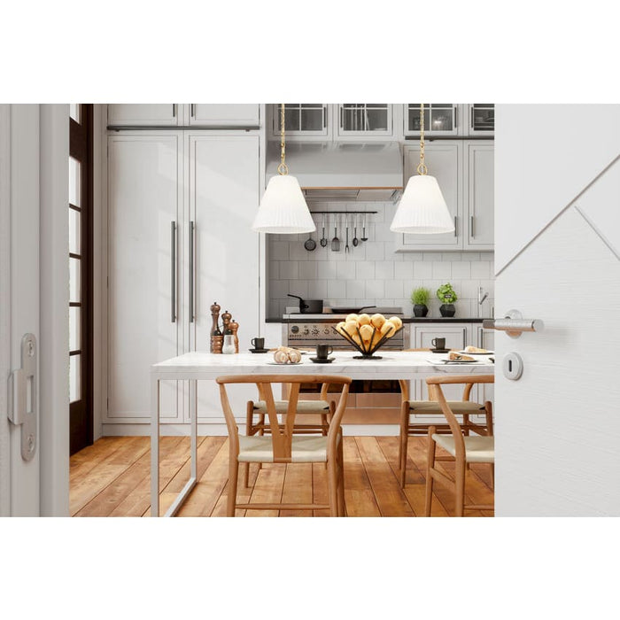 Z-Lite Alaric Pendant Modern Gold 1 Light 14 Inch 3042P14-MGLD | theLightShop