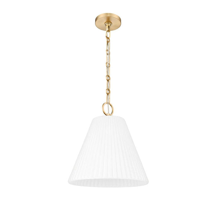 Z-Lite Alaric Pendant Modern Gold 1 Light 14 Inch 3042P14-MGLD | theLightShop