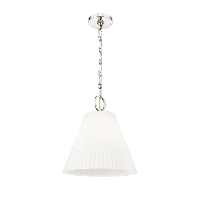 Z-Lite Alaric Pendant Polished Nickel 1 Light 14 Inch 3042P14-PN | theLightShop