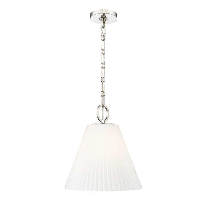 Z-Lite Alaric Pendant Polished Nickel 1 Light 14 Inch 3042P14-PN | theLightShop