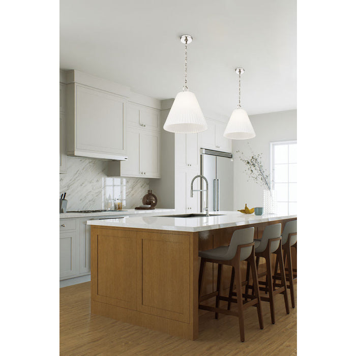 Z-Lite Alaric Pendant Polished Nickel 1 Light 14 Inch 3042P14-PN | theLightShop