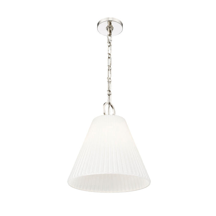 Z-Lite Alaric Pendant Polished Nickel 1 Light 14 Inch 3042P14-PN | theLightShop