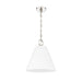 Z-Lite Alaric Pendant Polished Nickel 1 Light 14 Inch 3042P14-PN | theLightShop