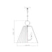 Z-Lite Alaric Pendant Polished Nickel 3 Light 18 Inch 3042P18-PN | theLightShop
